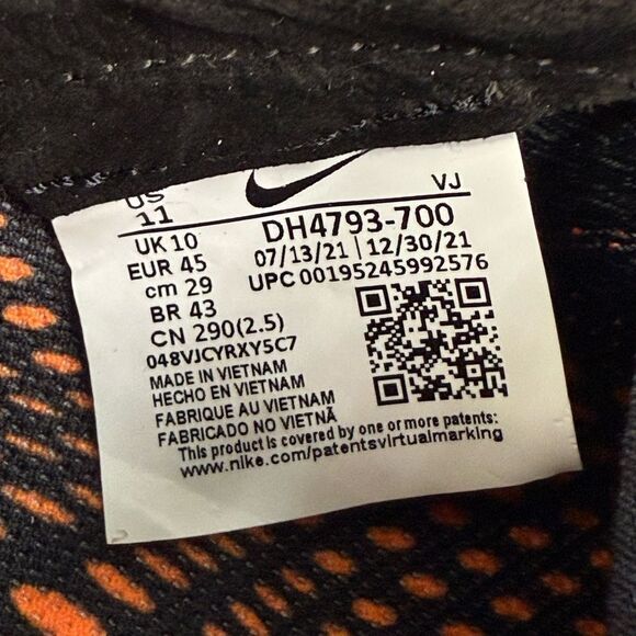 Nike Air Tuned Max Black Volt Orange athletic sneaker shoes men’s size 11 - Picture 7 of 8